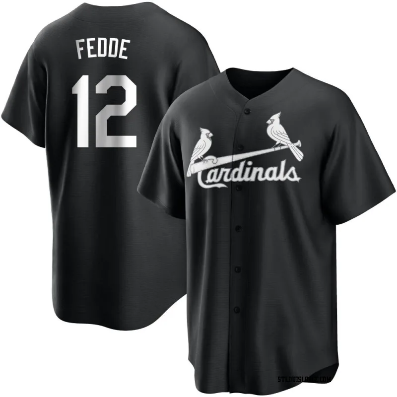 Men's St. Louis Cardinals Erick Fedde Replica Black/White Jersey