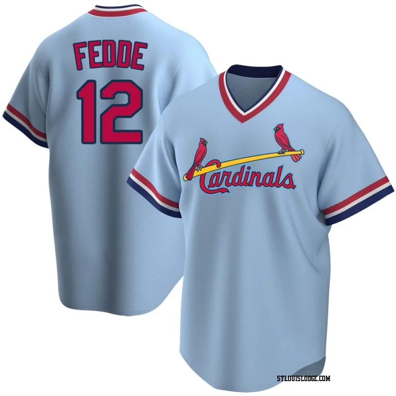 Men's St. Louis Cardinals Erick Fedde Replica Light Blue Road Cooperstown Collection Jersey