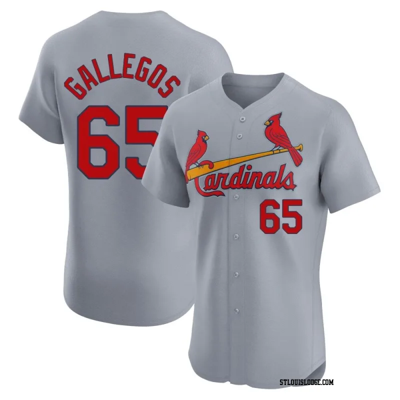 Men's St. Louis Cardinals Giovanny Gallegos Elite Gray Road Jersey