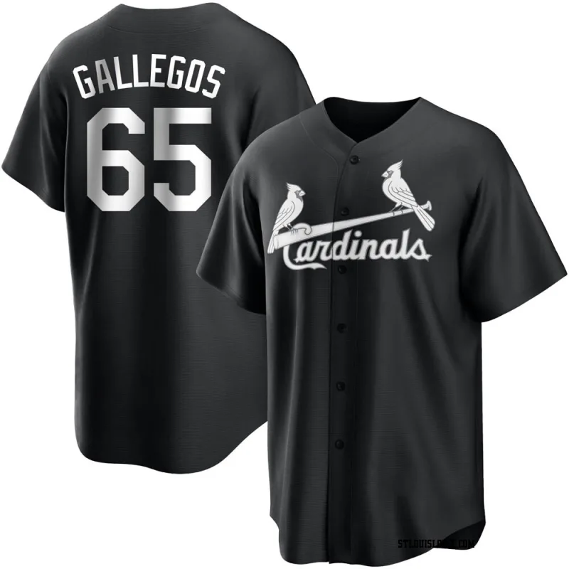 Men's St. Louis Cardinals Giovanny Gallegos Replica Black/White Jersey