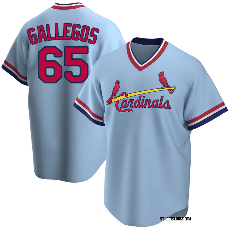 Men's St. Louis Cardinals Giovanny Gallegos Replica Light Blue Road Cooperstown Collection Jersey