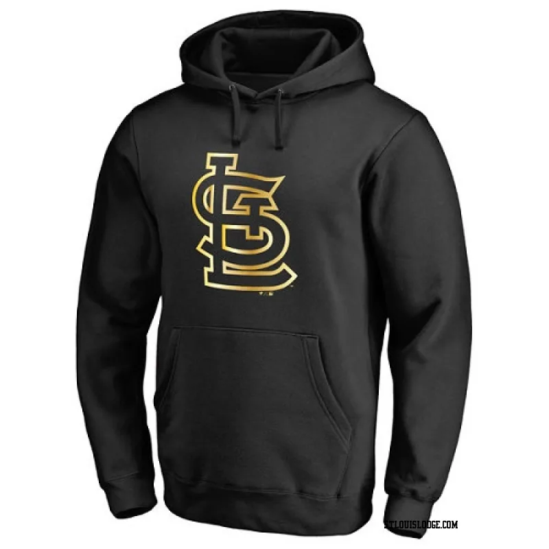 Men's St. Louis Cardinals Gold Collection Pullover Hoodie Black