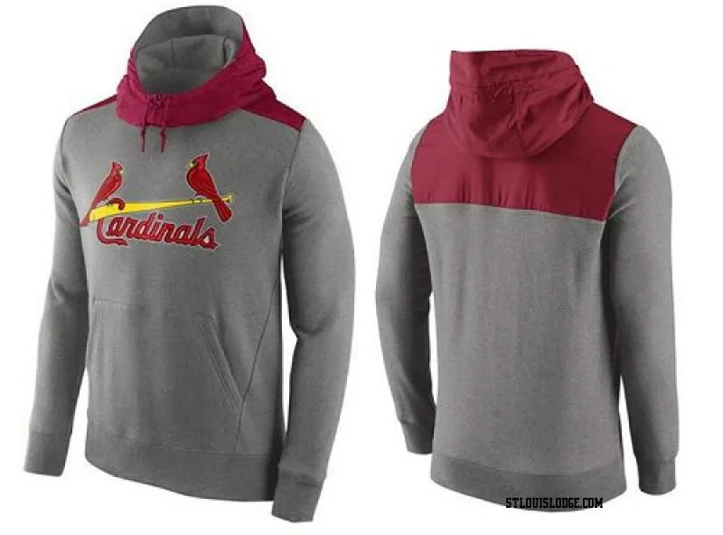 Men's St. Louis Cardinals Gray Hybrid Hoodie