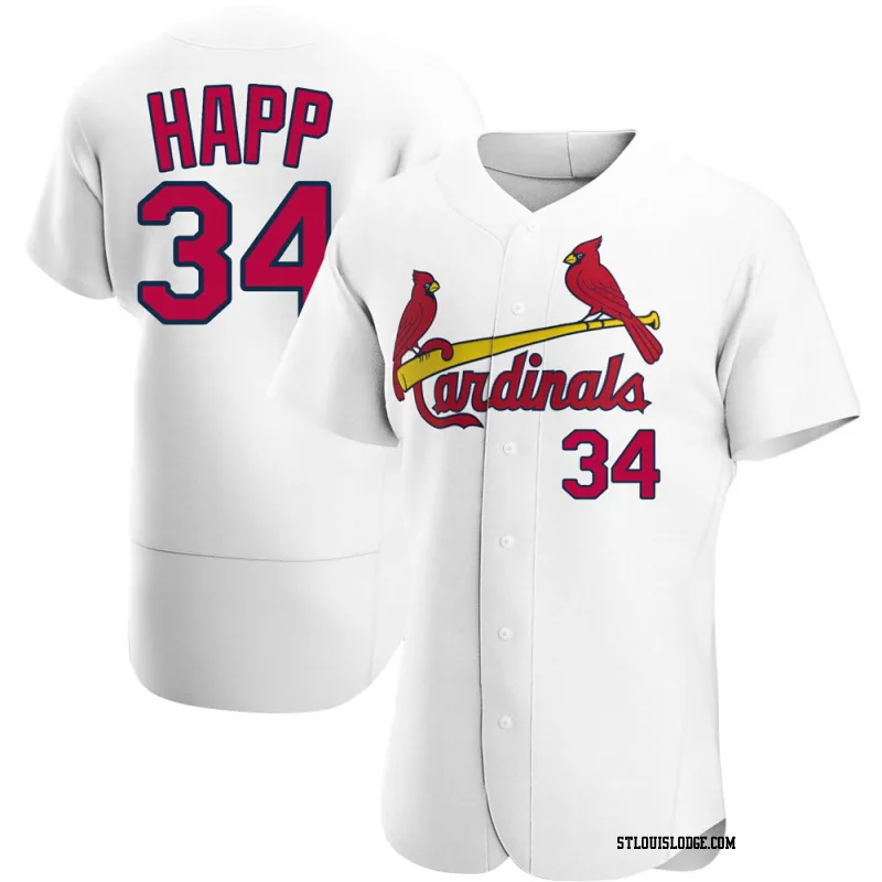 Men's St. Louis Cardinals J.A. Happ Authentic White Home Jersey