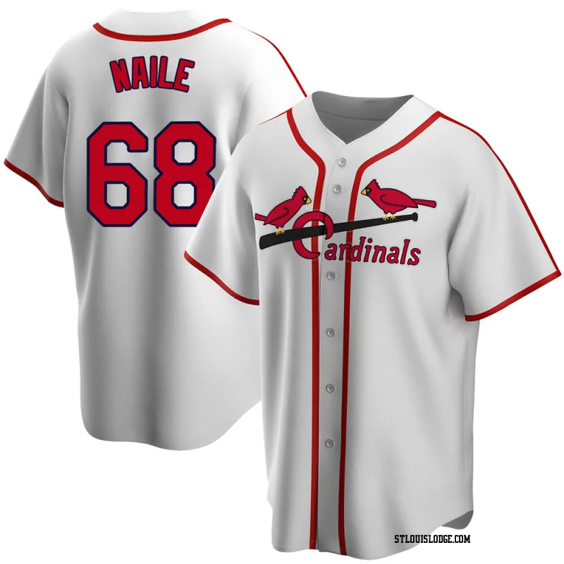 Men's St. Louis Cardinals James Naile White Home Cooperstown Collection Jersey