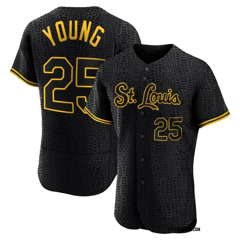 Men's St. Louis Cardinals Jared Young Authentic Black Snake Skin City Jersey