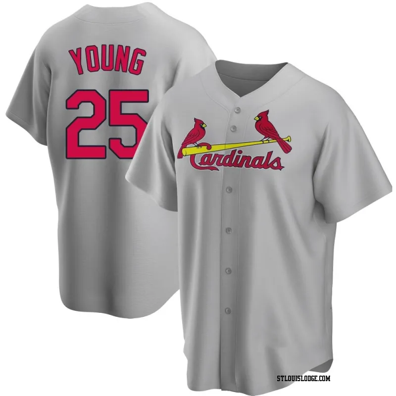 Men's St. Louis Cardinals Jared Young Replica Gray Road Jersey