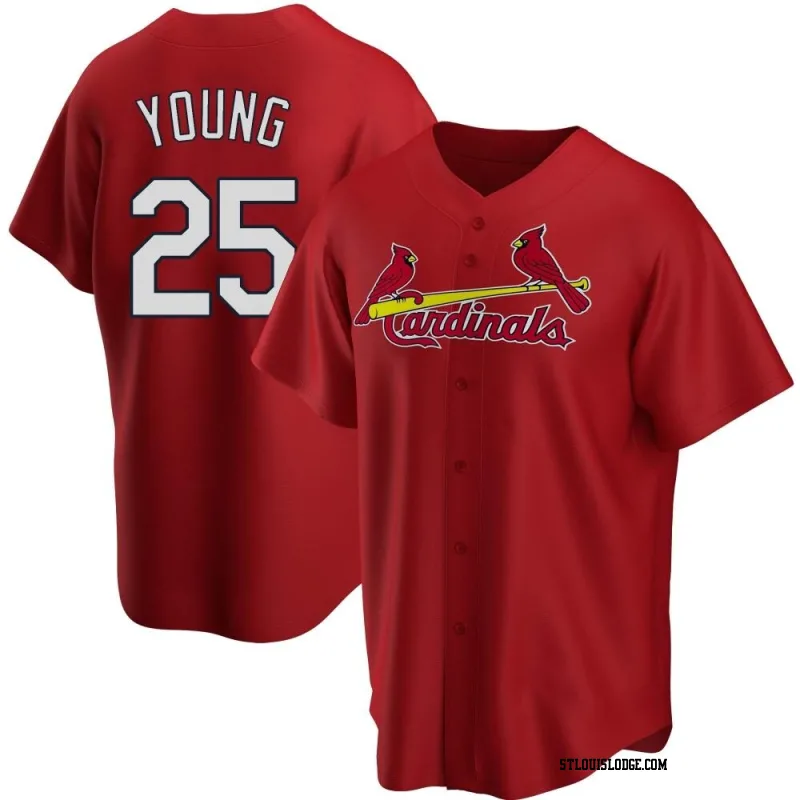 Men's St. Louis Cardinals Jared Young Replica Red Alternate Jersey