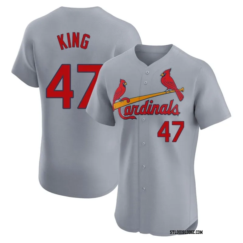 Men's St. Louis Cardinals John King Elite Gray Road Jersey