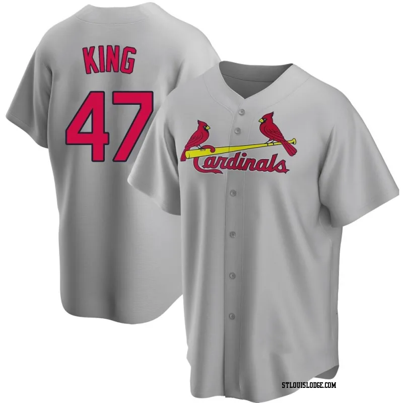 Men's St. Louis Cardinals John King Replica Gray Road Jersey