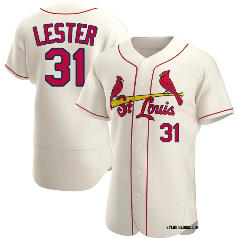 Men's St. Louis Cardinals Jon Lester Authentic Cream Alternate Jersey