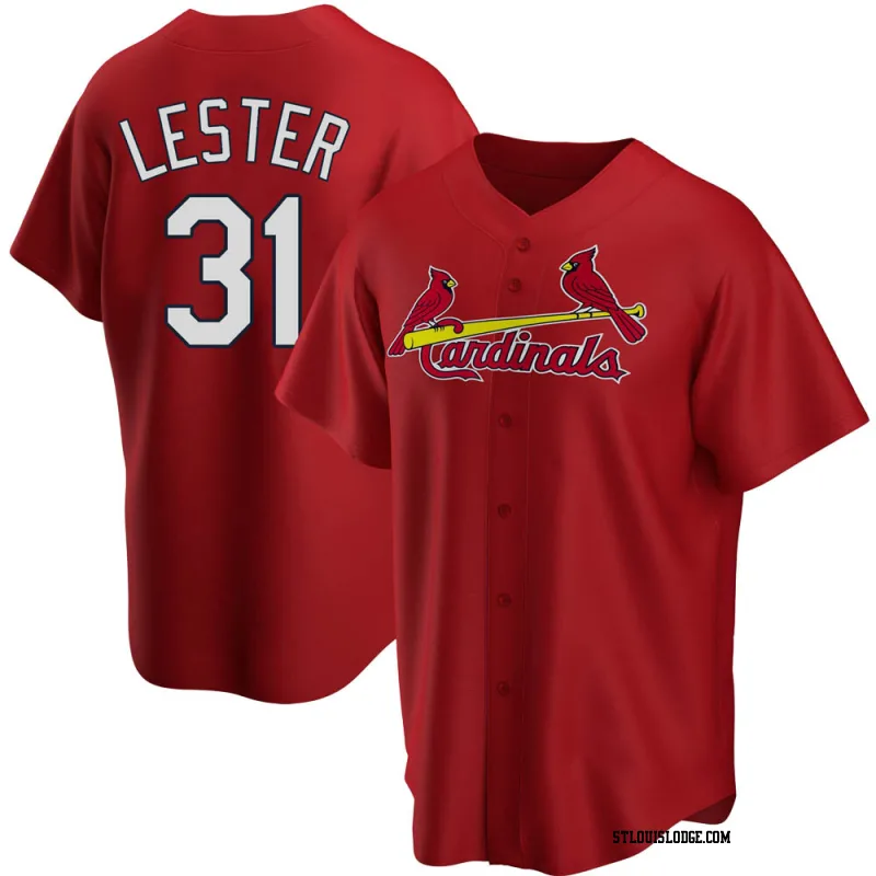 Men's St. Louis Cardinals Jon Lester Replica Red Alternate Jersey