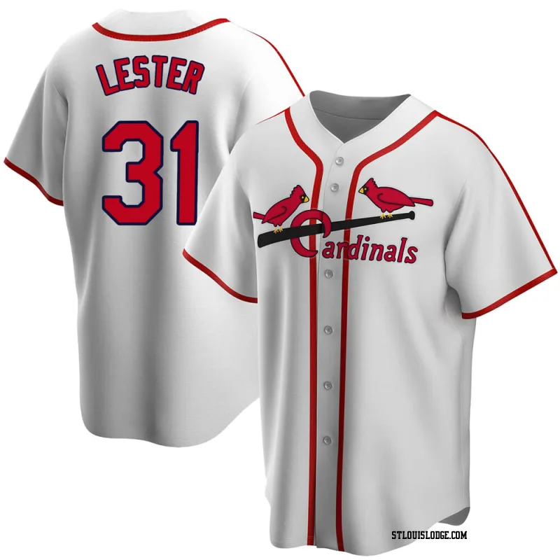 Men's St. Louis Cardinals Jon Lester White Home Cooperstown Collection Jersey