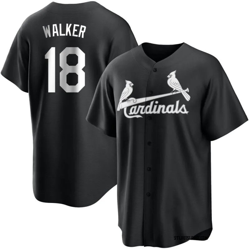 Men's St. Louis Cardinals Jordan Walker Replica Black/White Jersey