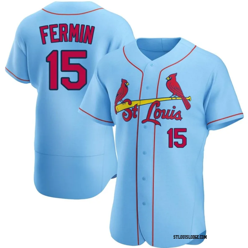 Men's St. Louis Cardinals Jose Fermin Authentic Light Blue Alternate Jersey