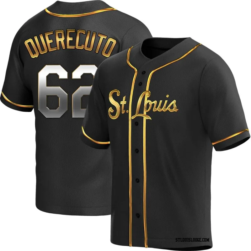 Men's St. Louis Cardinals Juniel Querecuto Replica Black Golden Alternate Jersey