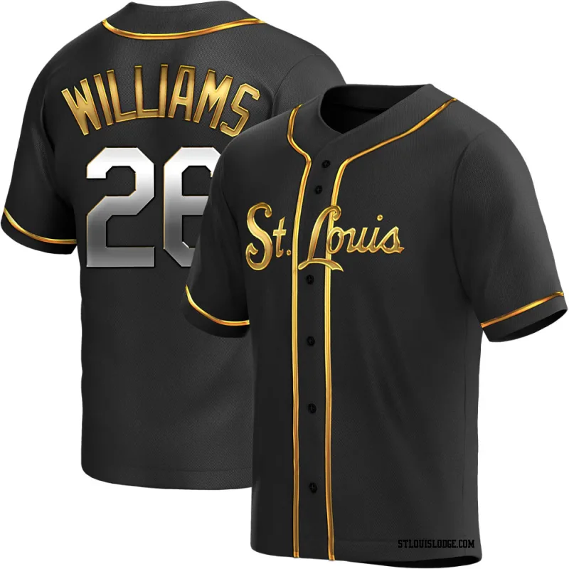 Men's St. Louis Cardinals Justin Williams Replica Black Golden Alternate Jersey