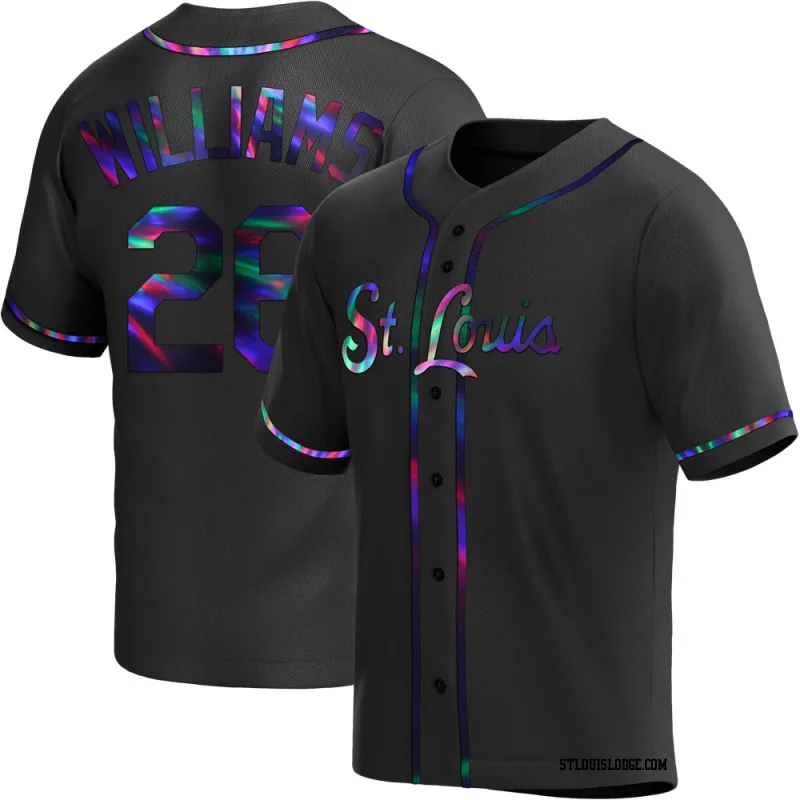 Men's St. Louis Cardinals Justin Williams Replica Black Holographic Alternate Jersey