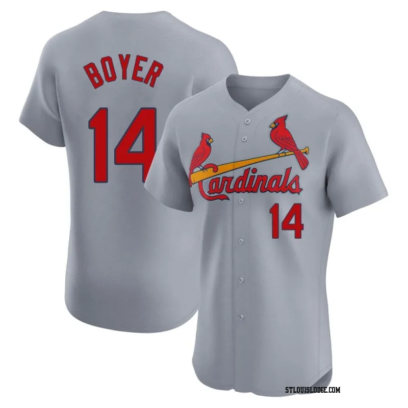 Men's St. Louis Cardinals Ken Boyer Elite Gray Road Jersey