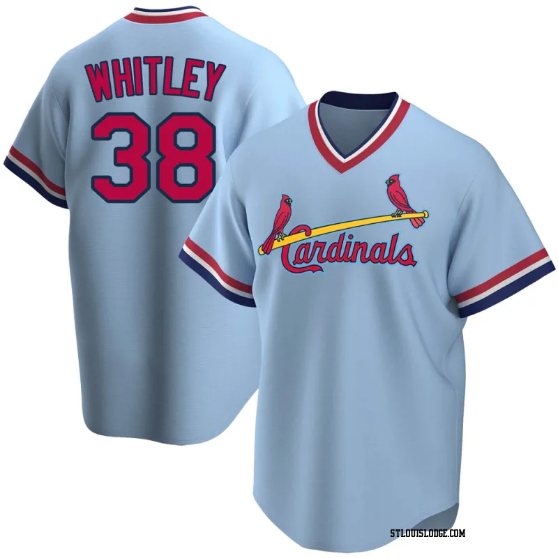 Men's St. Louis Cardinals Kodi Whitley Replica Light Blue Road Cooperstown Collection Jersey