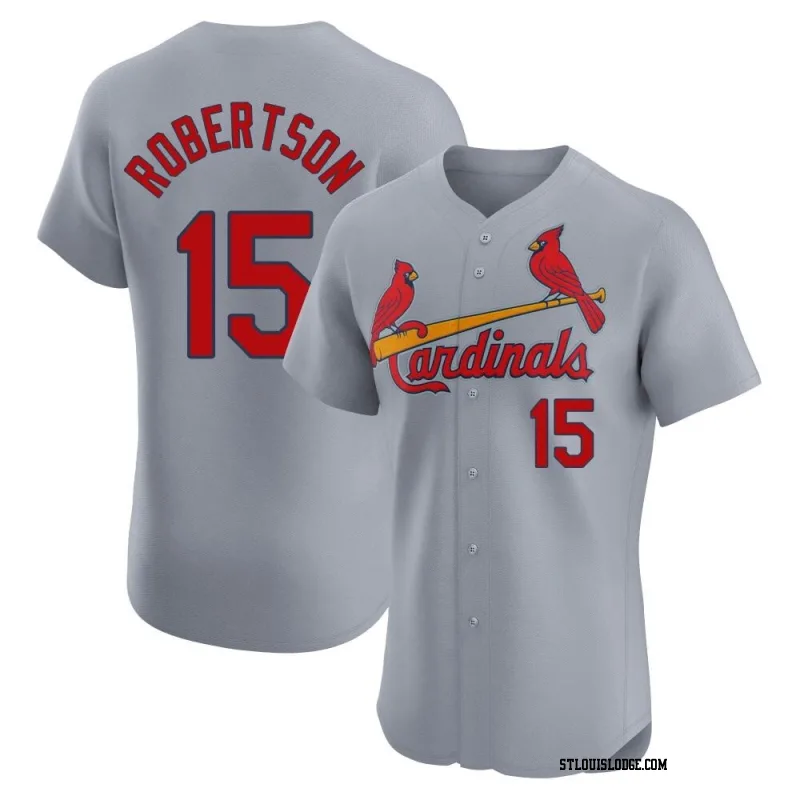 Men's St. Louis Cardinals Kramer Robertson Elite Gray Road Jersey