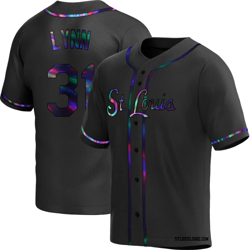 Men's St. Louis Cardinals Lance Lynn Replica Black Holographic Alternate Jersey