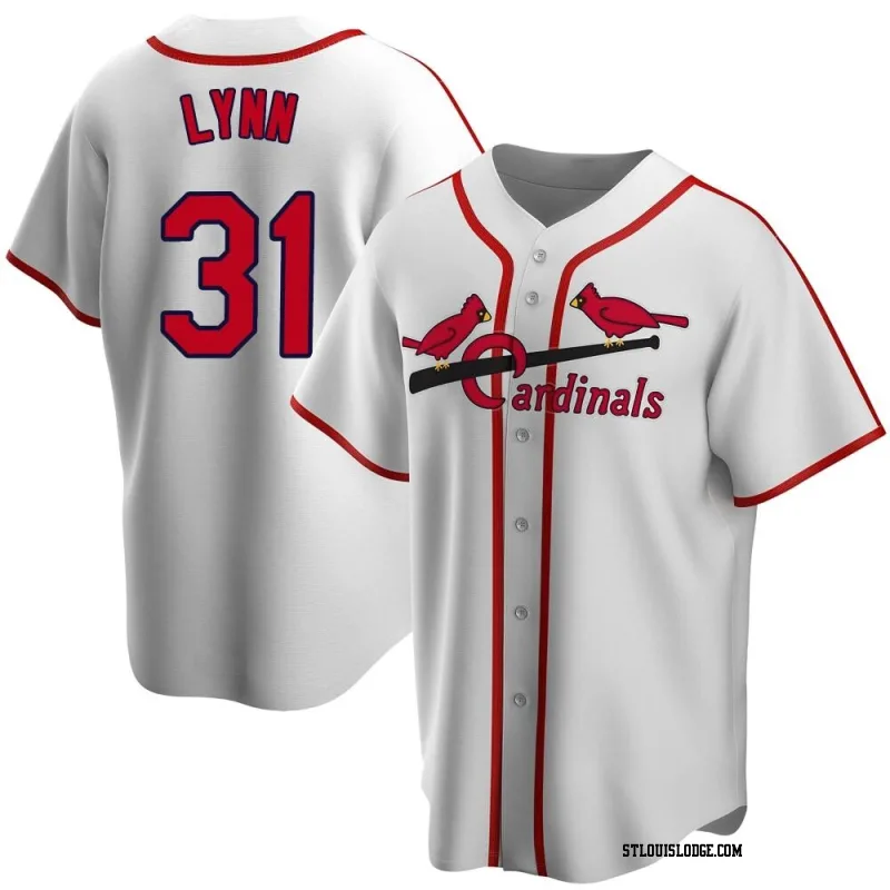 Men's St. Louis Cardinals Lance Lynn White Home Cooperstown Collection Jersey