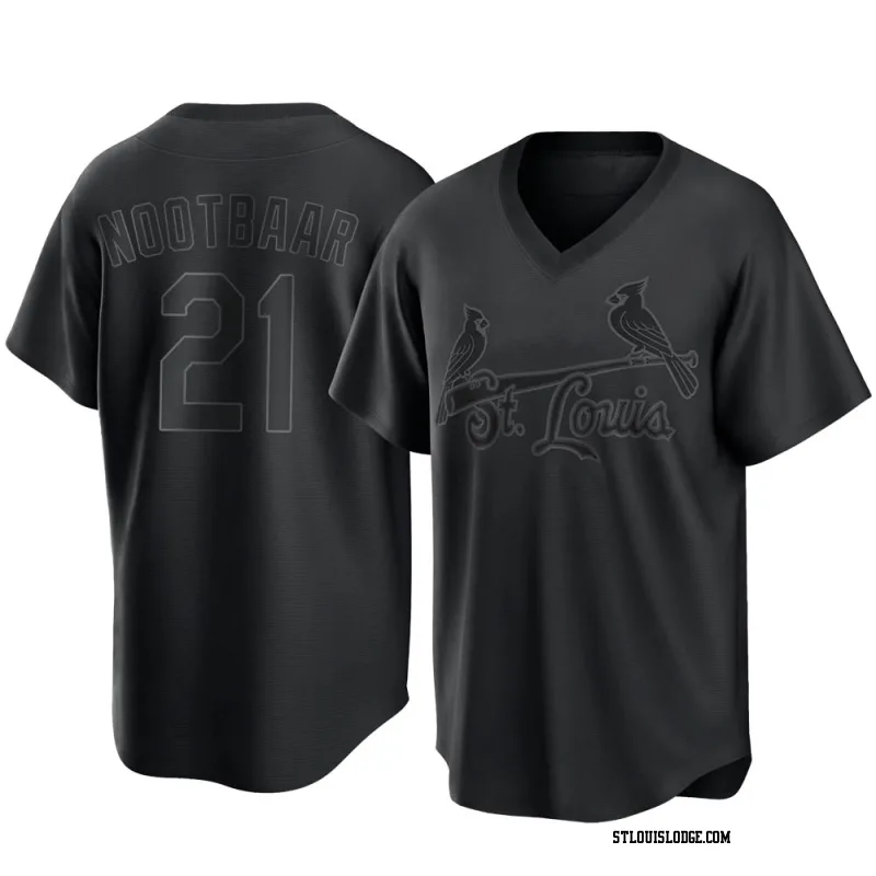 Men's St. Louis Cardinals Lars Nootbaar Replica Black Pitch Fashion Jersey