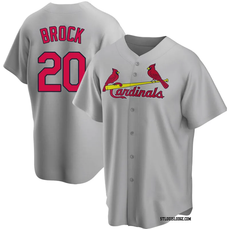 Men's St. Louis Cardinals Lou Brock Replica Gray Road Jersey