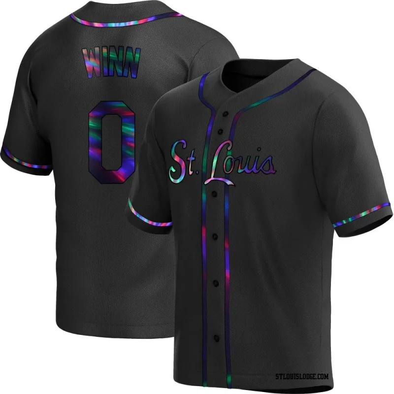 Men's St. Louis Cardinals Masyn Winn Replica Black Holographic Alternate Jersey