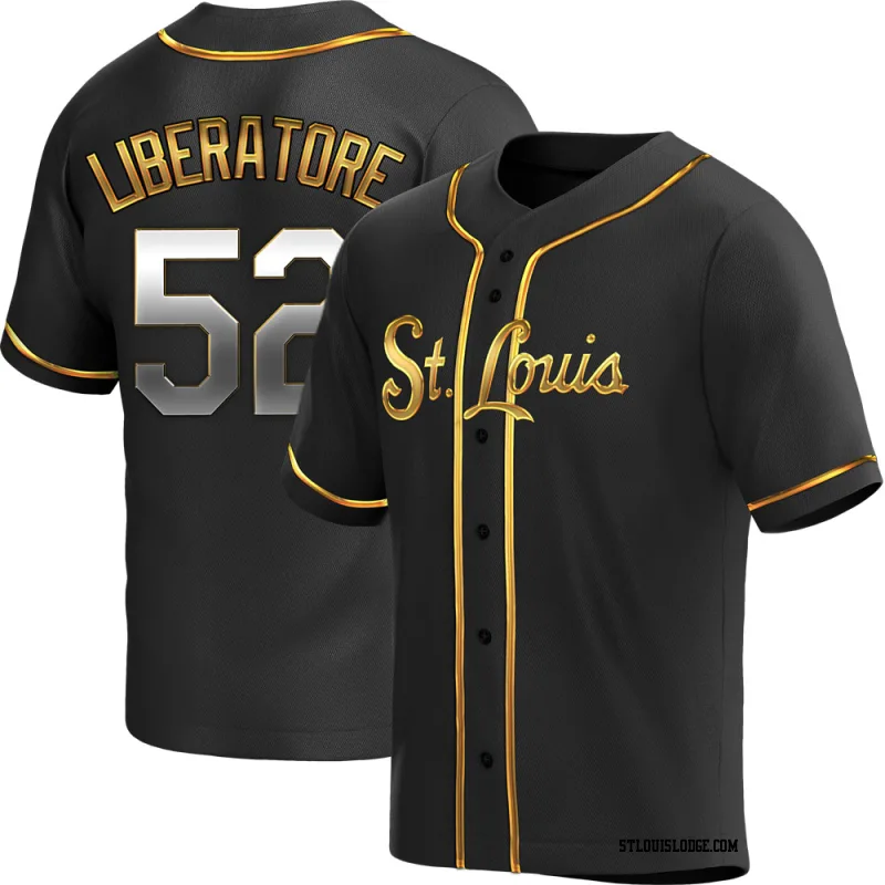 Men's St. Louis Cardinals Matthew Liberatore Replica Black Golden Alternate Jersey