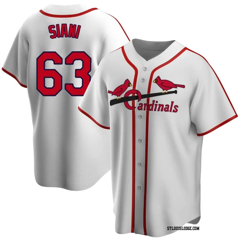 Men's St. Louis Cardinals Michael Siani White Home Cooperstown Collection Jersey