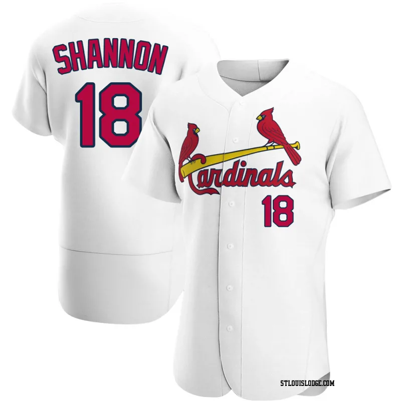 Men's St. Louis Cardinals Mike Shannon Authentic White Home Jersey