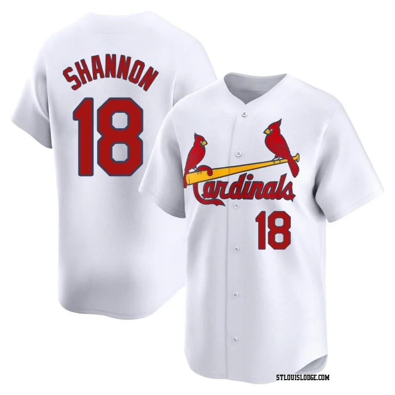 Men's St. Louis Cardinals Mike Shannon Limited White Home Jersey