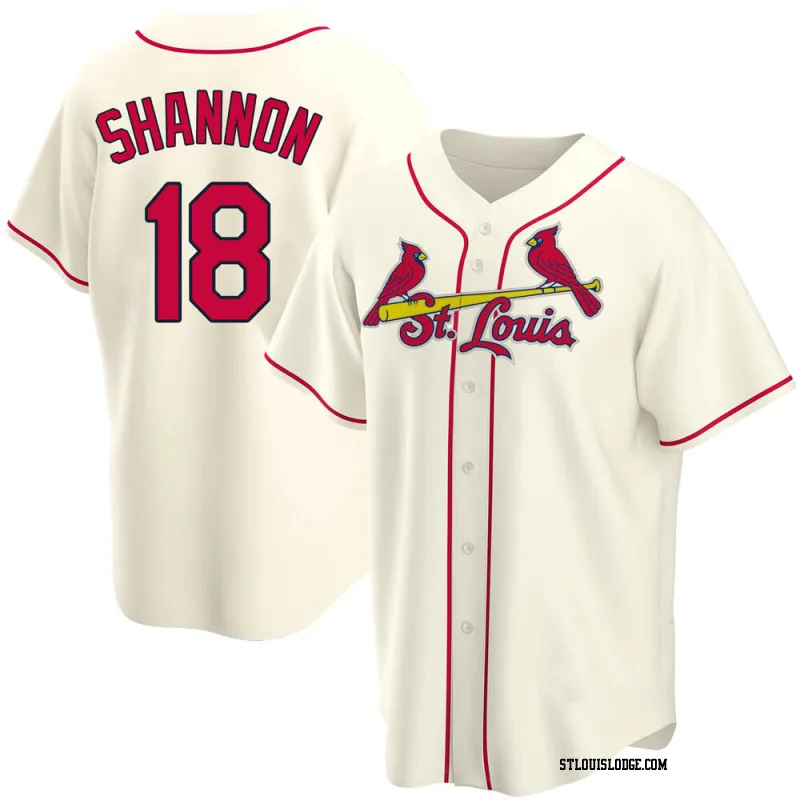 Men's St. Louis Cardinals Mike Shannon Replica Cream Alternate Jersey