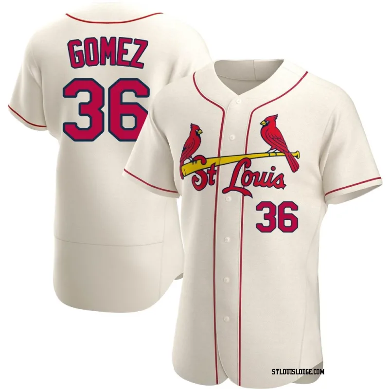 Men's St. Louis Cardinals Moises Gomez Authentic Cream Alternate Jersey