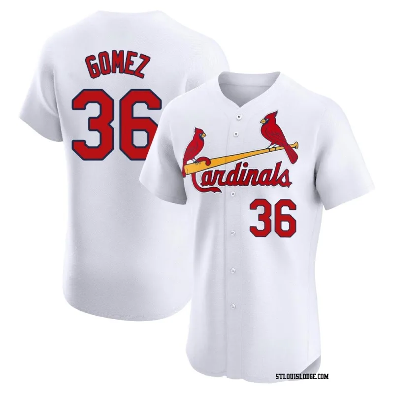 Men's St. Louis Cardinals Moises Gomez Elite White Home Jersey