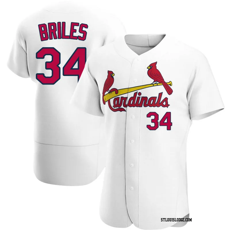 Men's St. Louis Cardinals Nelson Briles Authentic White Home Jersey