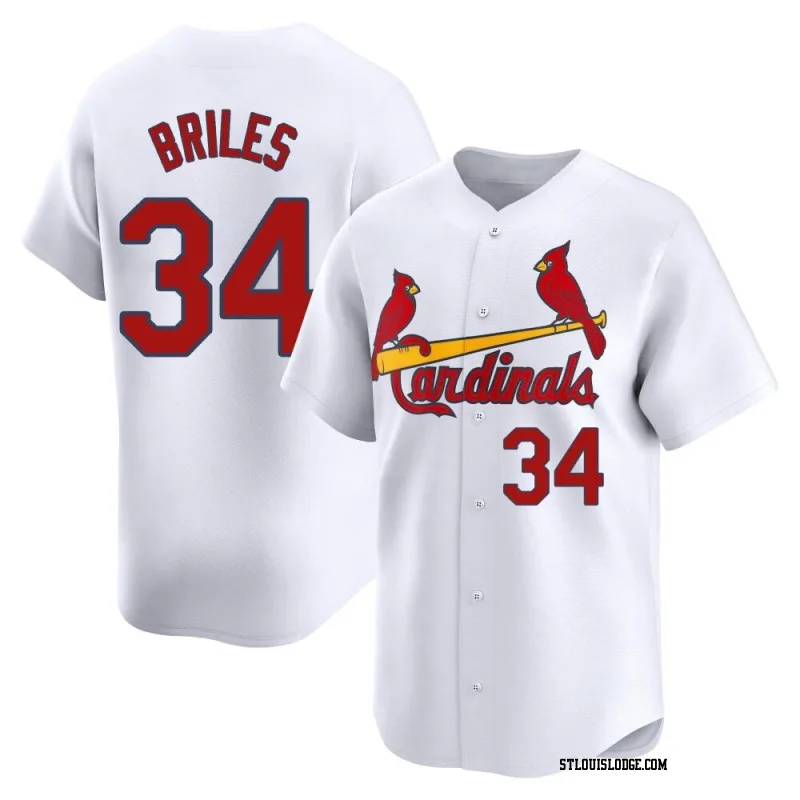 Men's St. Louis Cardinals Nelson Briles Limited White Home Jersey