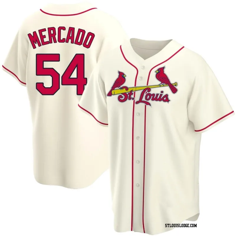 Men's St. Louis Cardinals Oscar Mercado Replica Cream Alternate Jersey