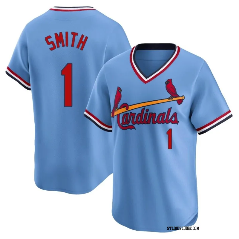 Men's St. Louis Cardinals Ozzie Smith Limited Light Blue Cooperstown Collection Jersey