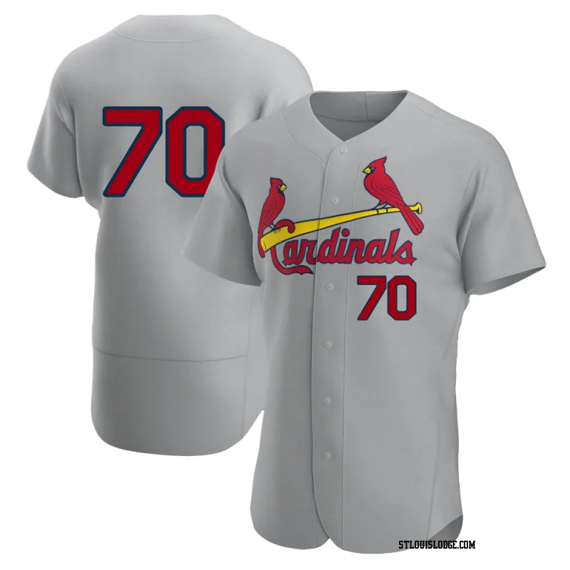 Men's St. Louis Cardinals Packy Naughton Authentic Gray Road Jersey