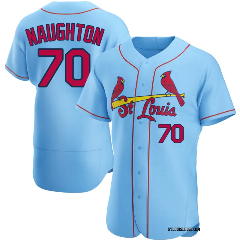 Men's St. Louis Cardinals Packy Naughton Authentic Light Blue Alternate Jersey