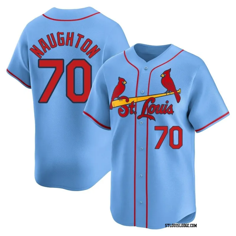 Men's St. Louis Cardinals Packy Naughton Limited Light Blue Alternate Jersey