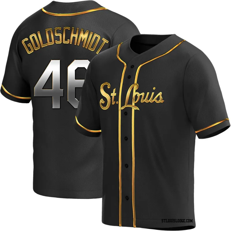 Men's St. Louis Cardinals Paul Goldschmidt Replica Black Golden Alternate Jersey