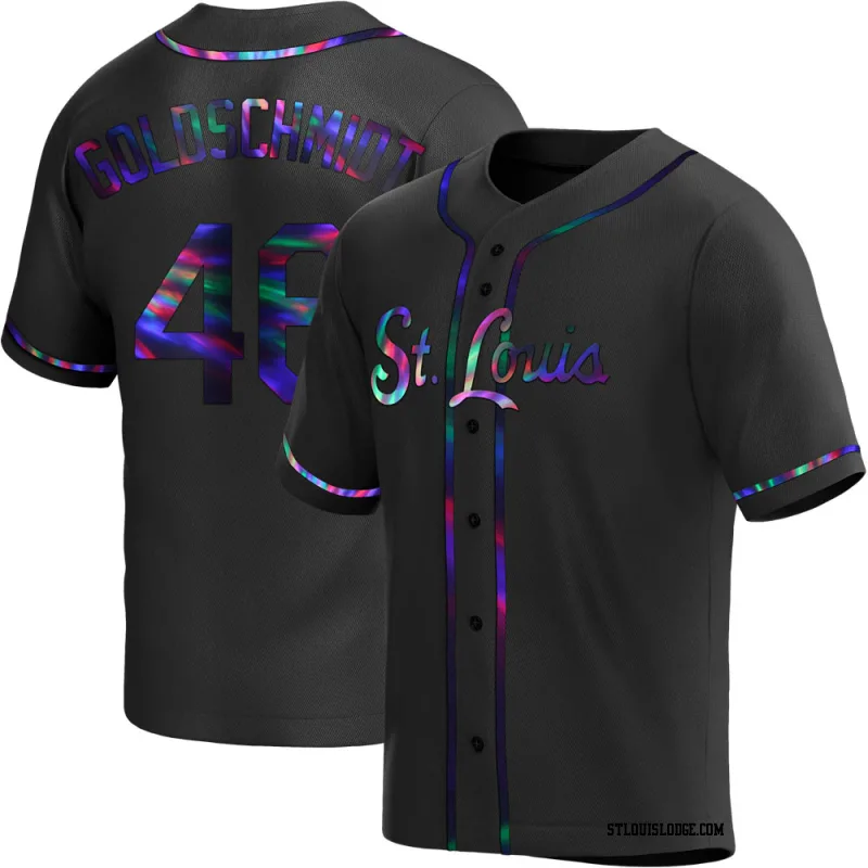 Men's St. Louis Cardinals Paul Goldschmidt Replica Black Holographic Alternate Jersey