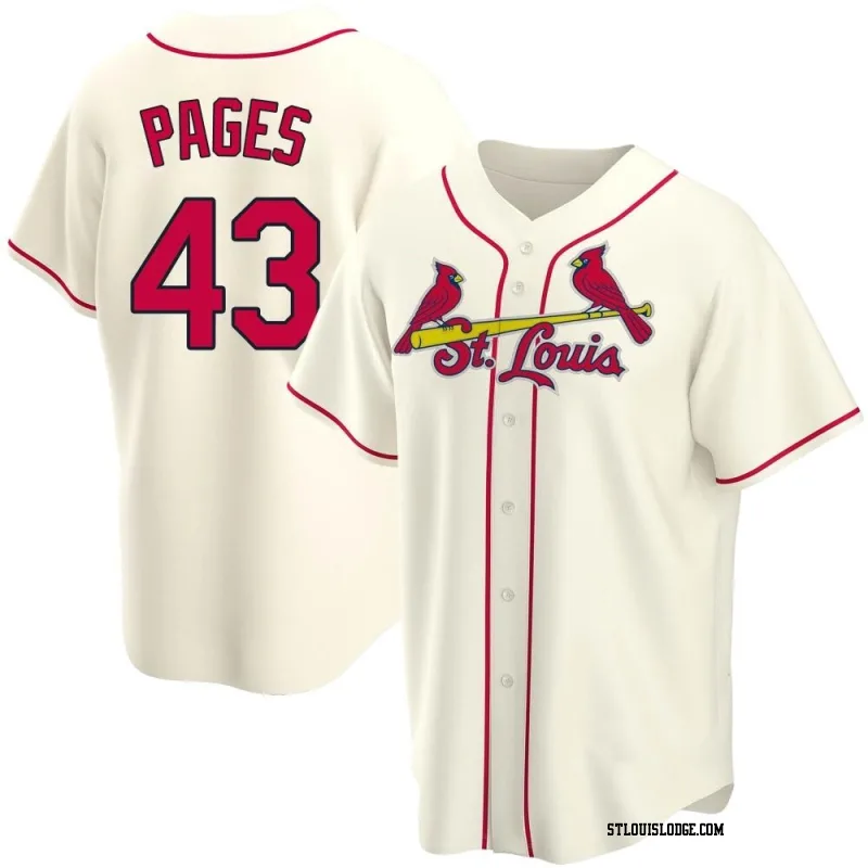 Men's St. Louis Cardinals Pedro Pages Replica Cream Alternate Jersey