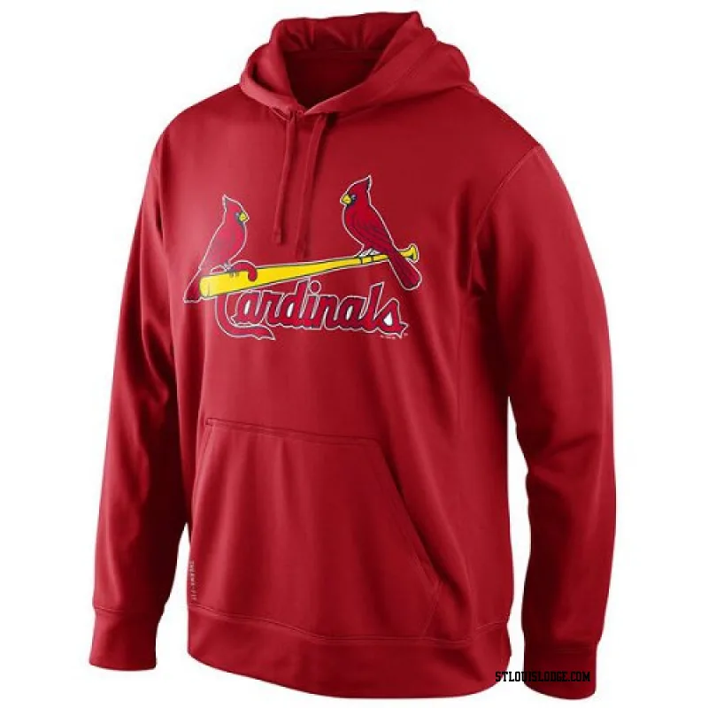 Men's St. Louis Cardinals Red KO Wordmark Perfomance Hoodie