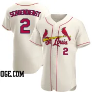 Men's St. Louis Cardinals Red Schoendienst Authentic Cream Alternate Jersey