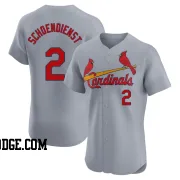 Men's St. Louis Cardinals Red Schoendienst Elite Gray Road Jersey